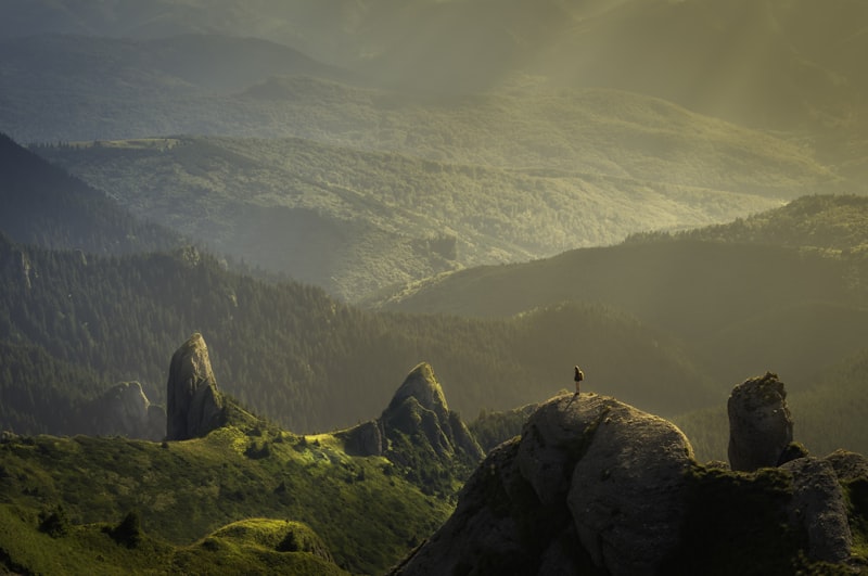 Winding mountain road at golden hour